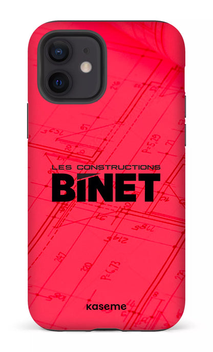 iPhone 12 Tough Matte Constructions Binet Rouge -