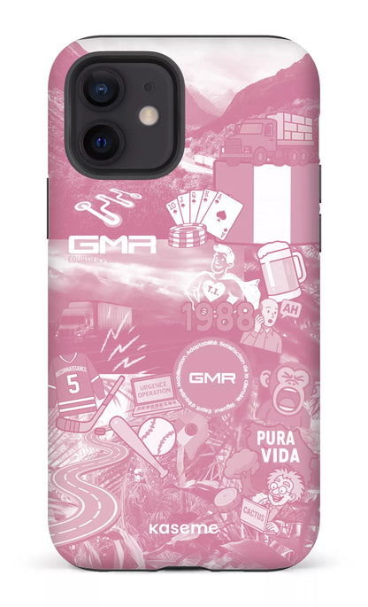 iPhone 12 Tough Matte GMR Collage Rose -