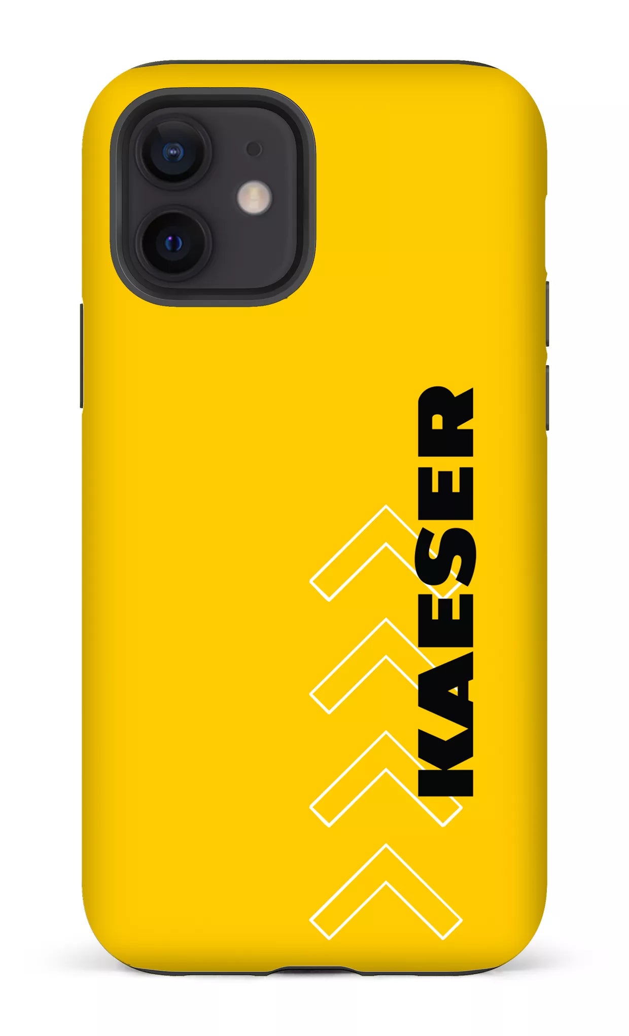 iPhone 12 Tough Matte Kaeser Flèches Jaune -