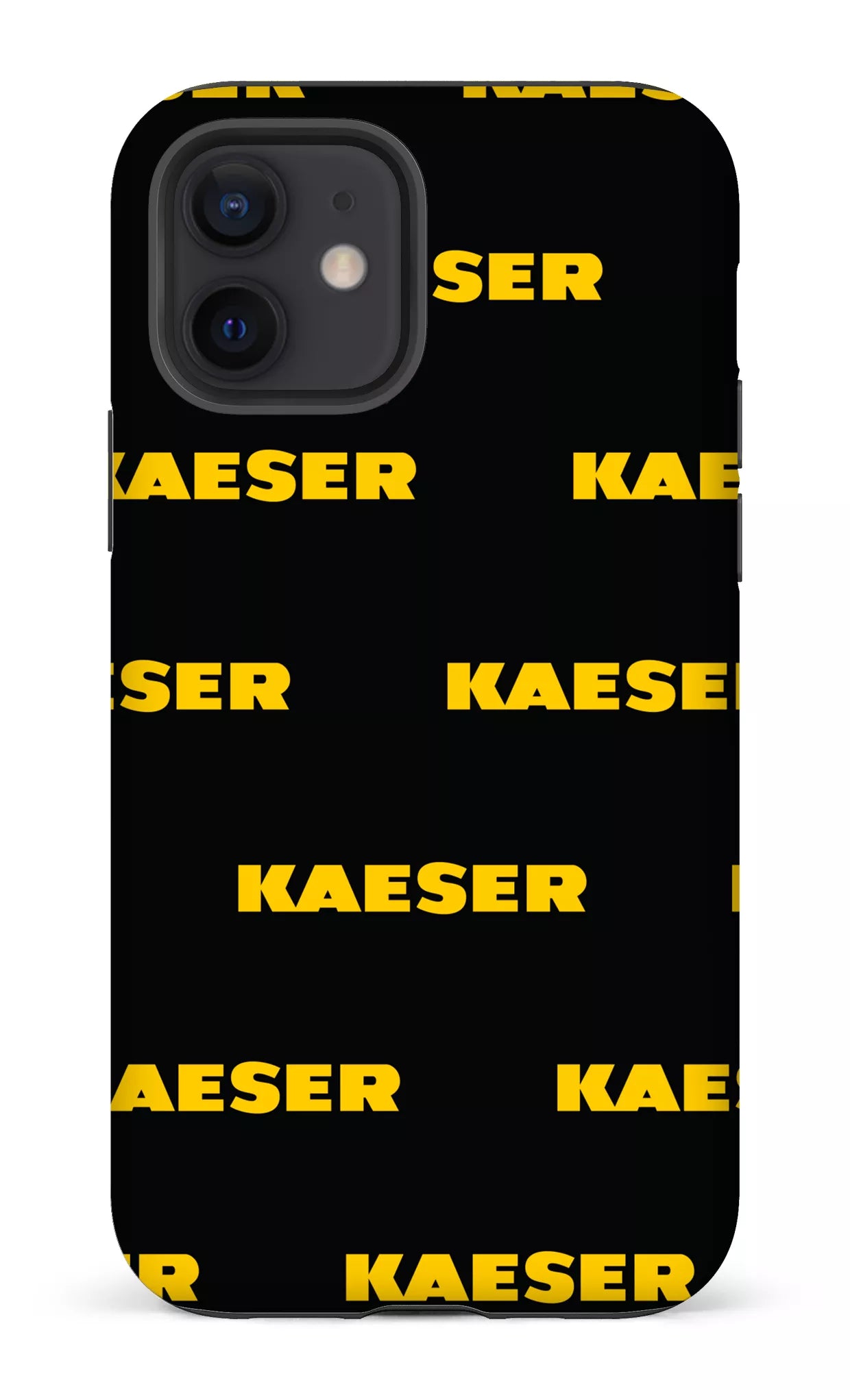iPhone 12 Tough Matte Kaeser Pattern Noir -