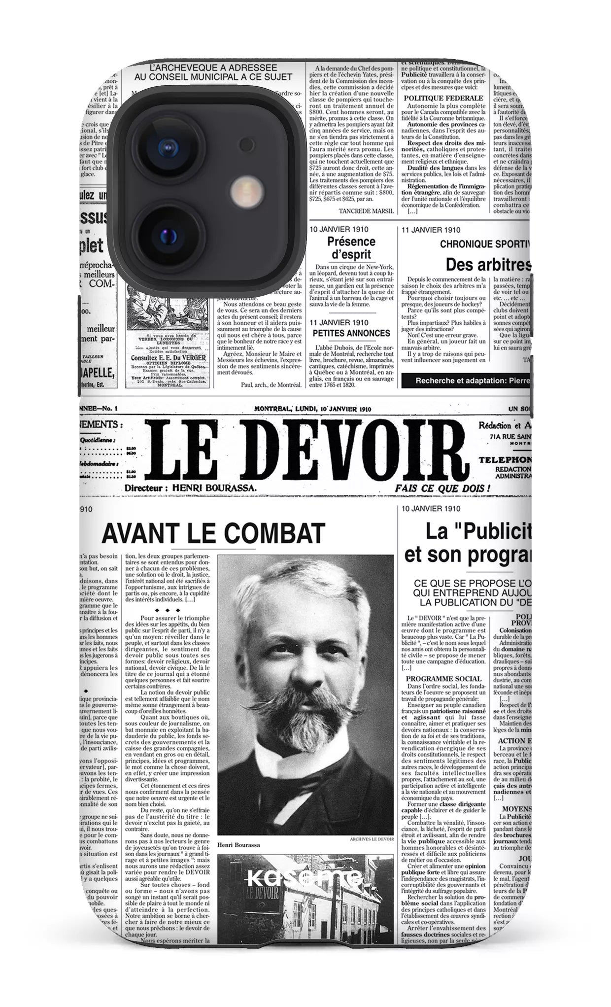iPhone 12 Tough Matte Le Devoir — Premier édito -