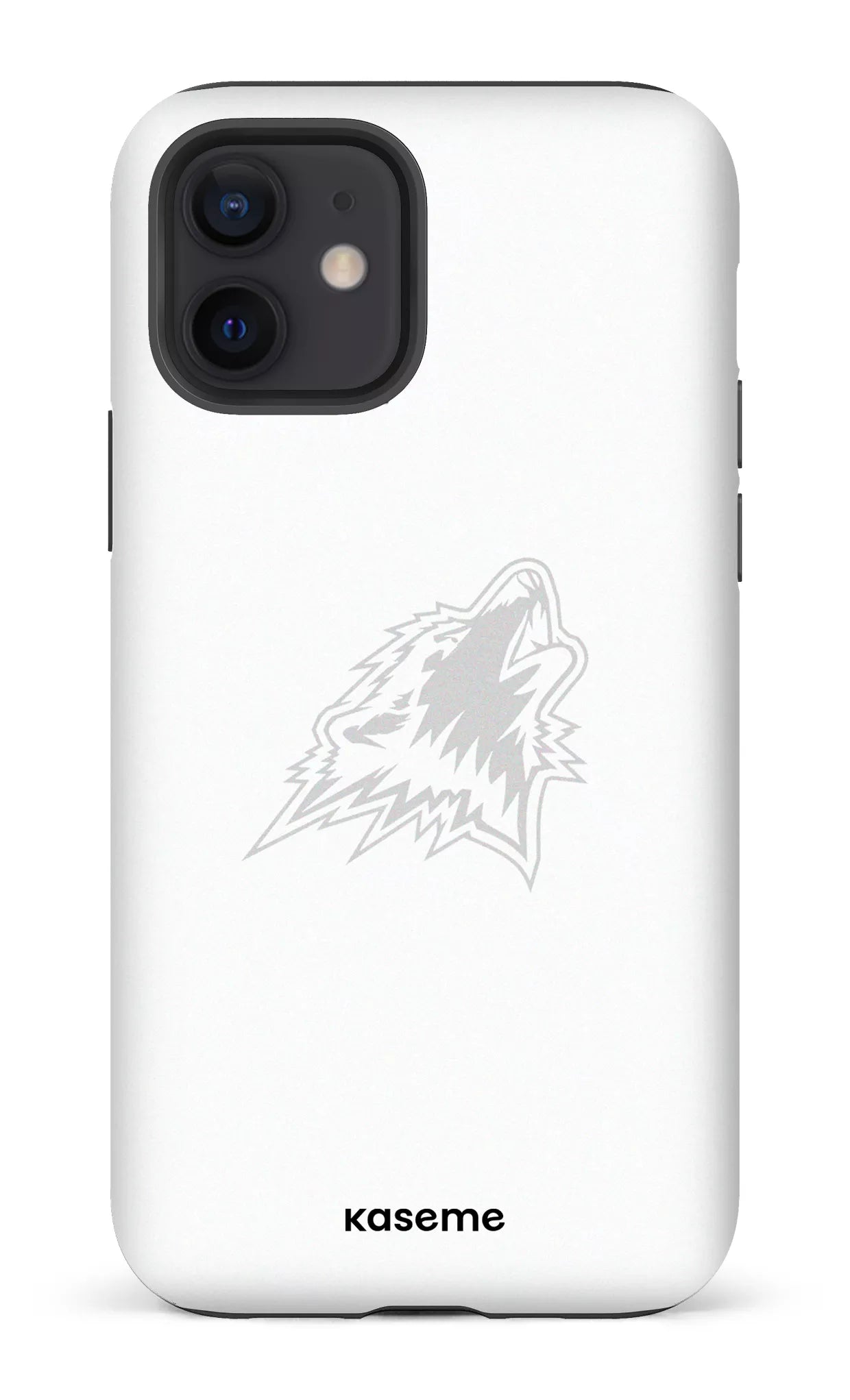 iPhone 12 Tough Matte Les Huskies Blanc -