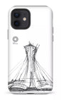 iPhone 12 Tough Matte Parc Olympique - Croquis Blanc -