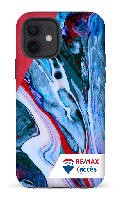iPhone 12 Tough Matte Peinture marbrée claire -
