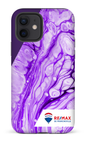 iPhone 12 Tough Matte Peinture marbrée claire violette de Francheville -