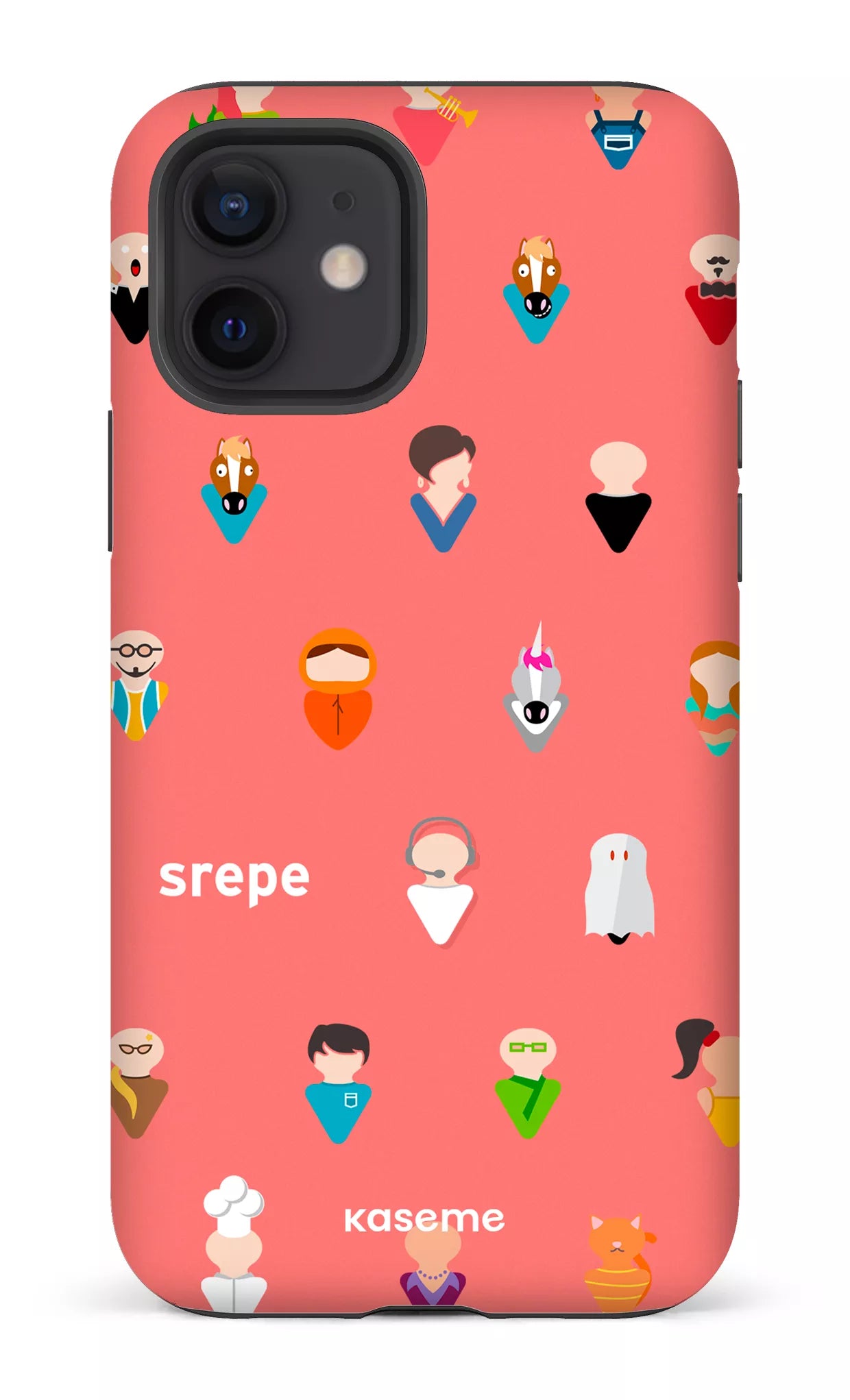 iPhone 12 Tough Matte Personnages Saumon -