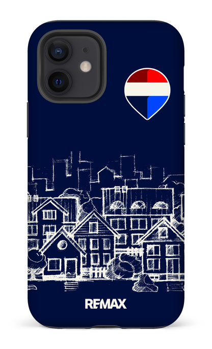 iPhone 12 Tough Matte Remax Sketch Bleu -