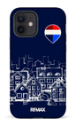 iPhone 12 Tough Matte Remax Sketch Bleu -