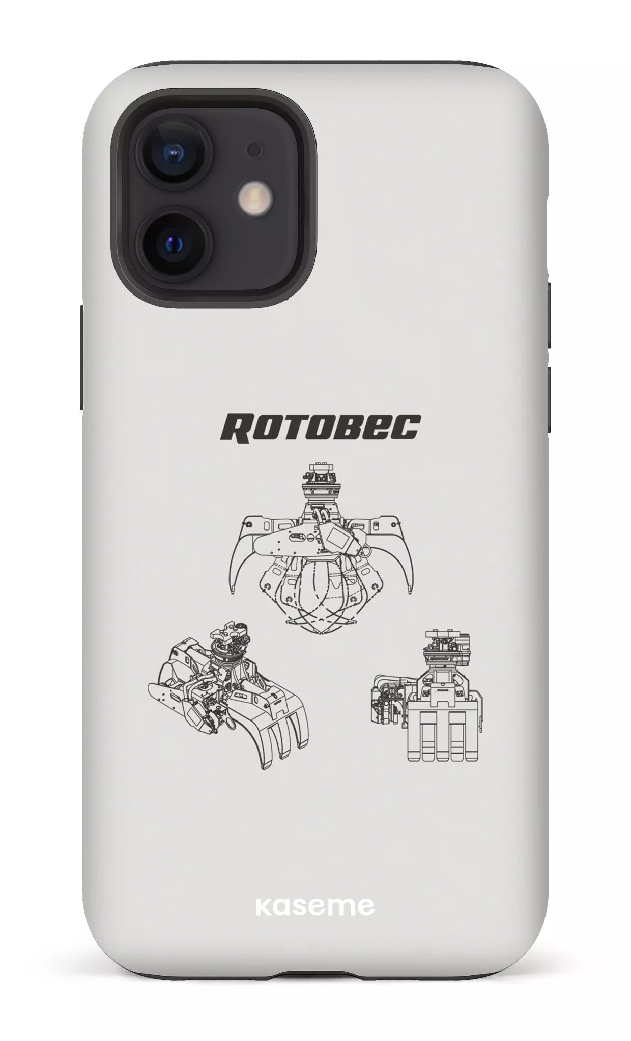 iPhone 12 Tough Matte Rotobec Gris -
