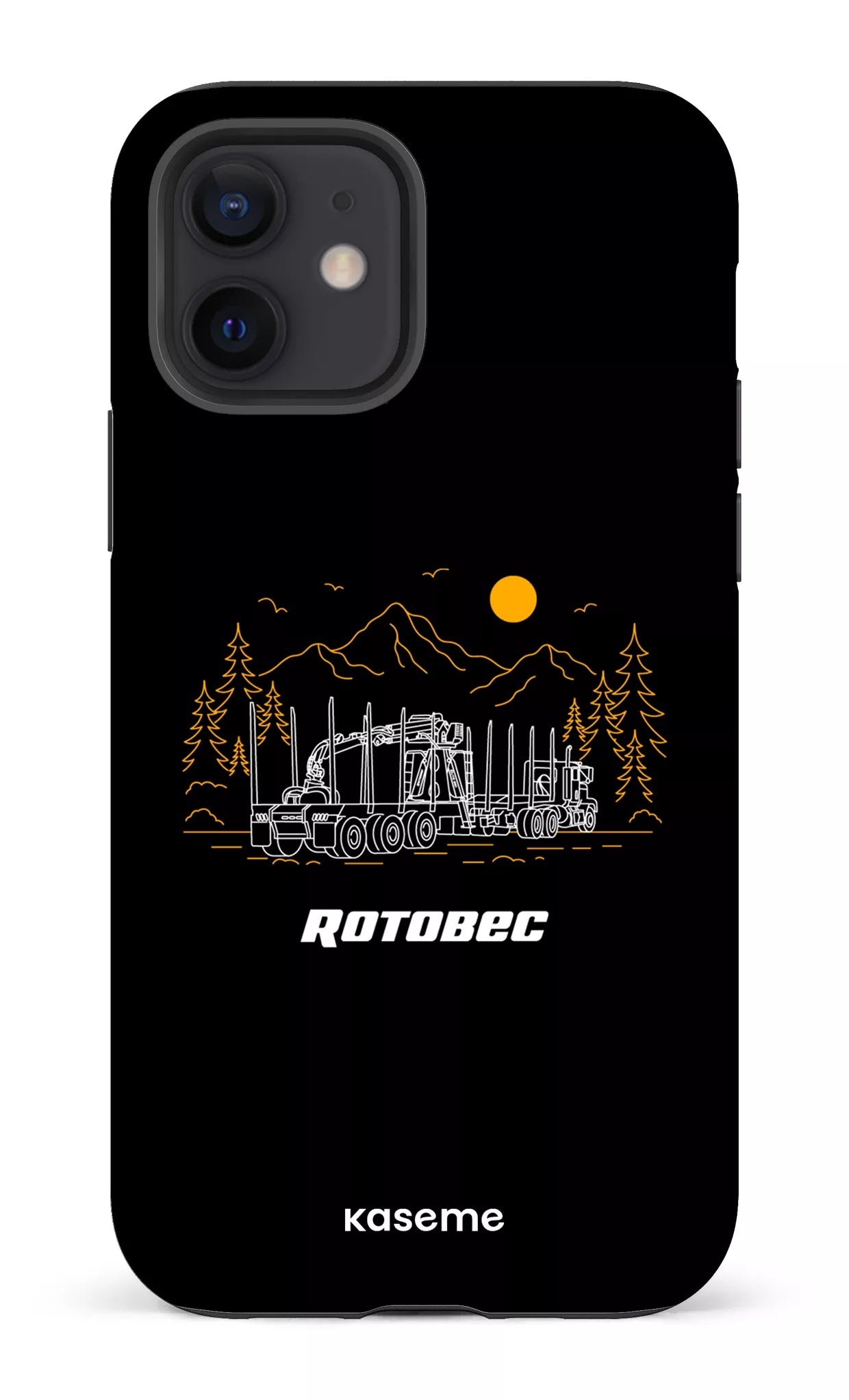 iPhone 12 Tough Matte Rotobec Noir -