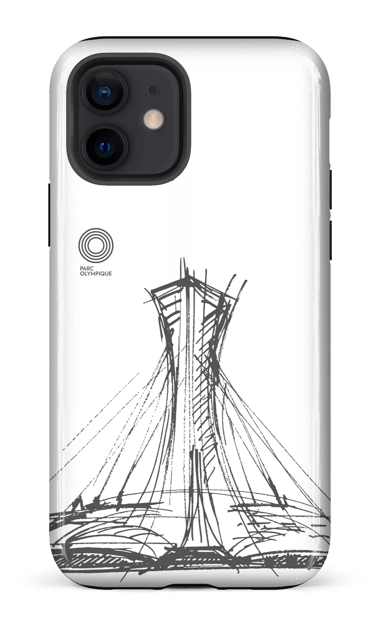 iPhone 12 Tough Parc Olympique - Croquis Blanc -