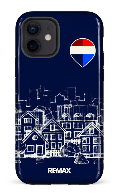 iPhone 12 Tough Remax Sketch Bleu -