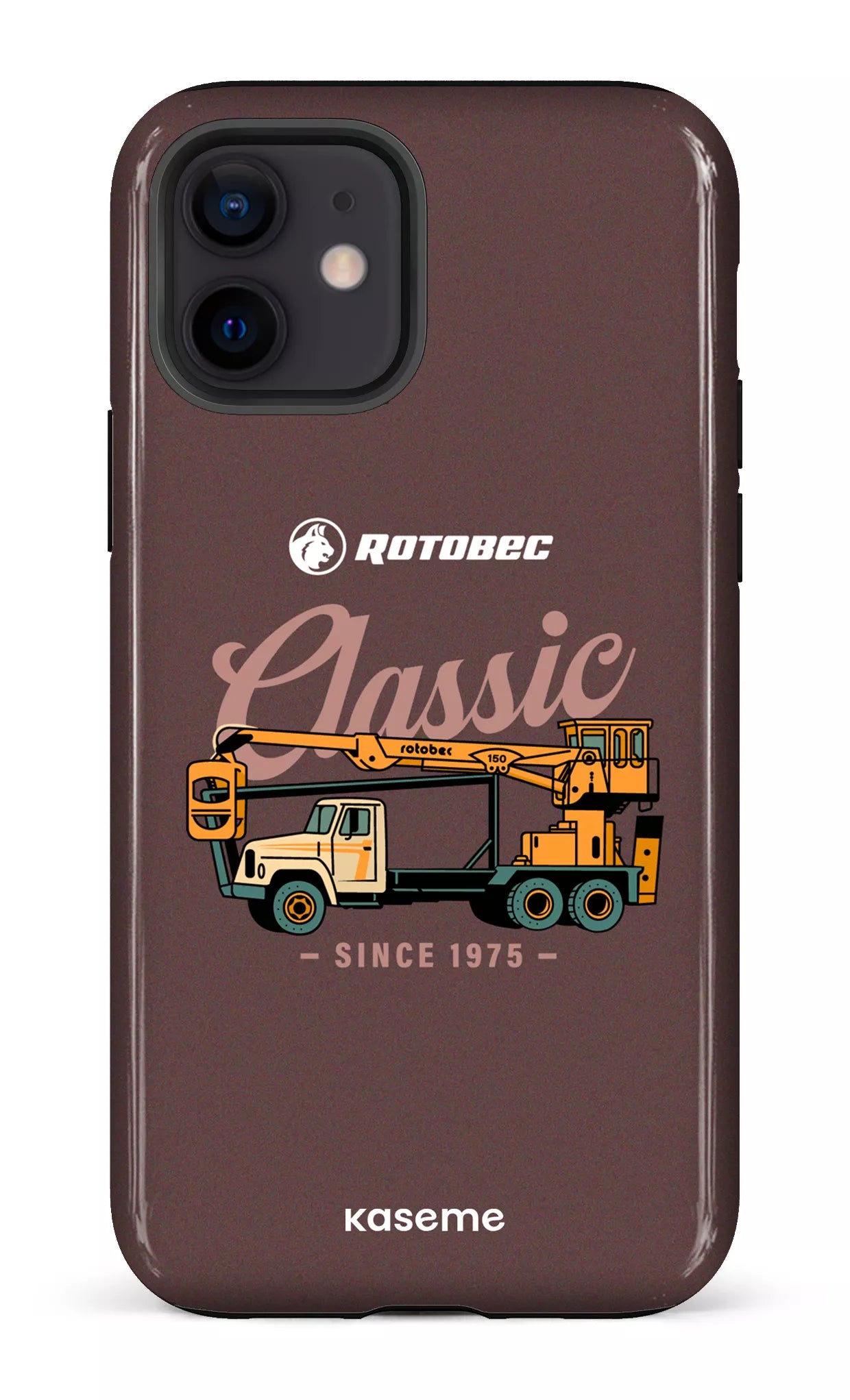 iPhone 12 Tough Rotobec Brun "Classic" -