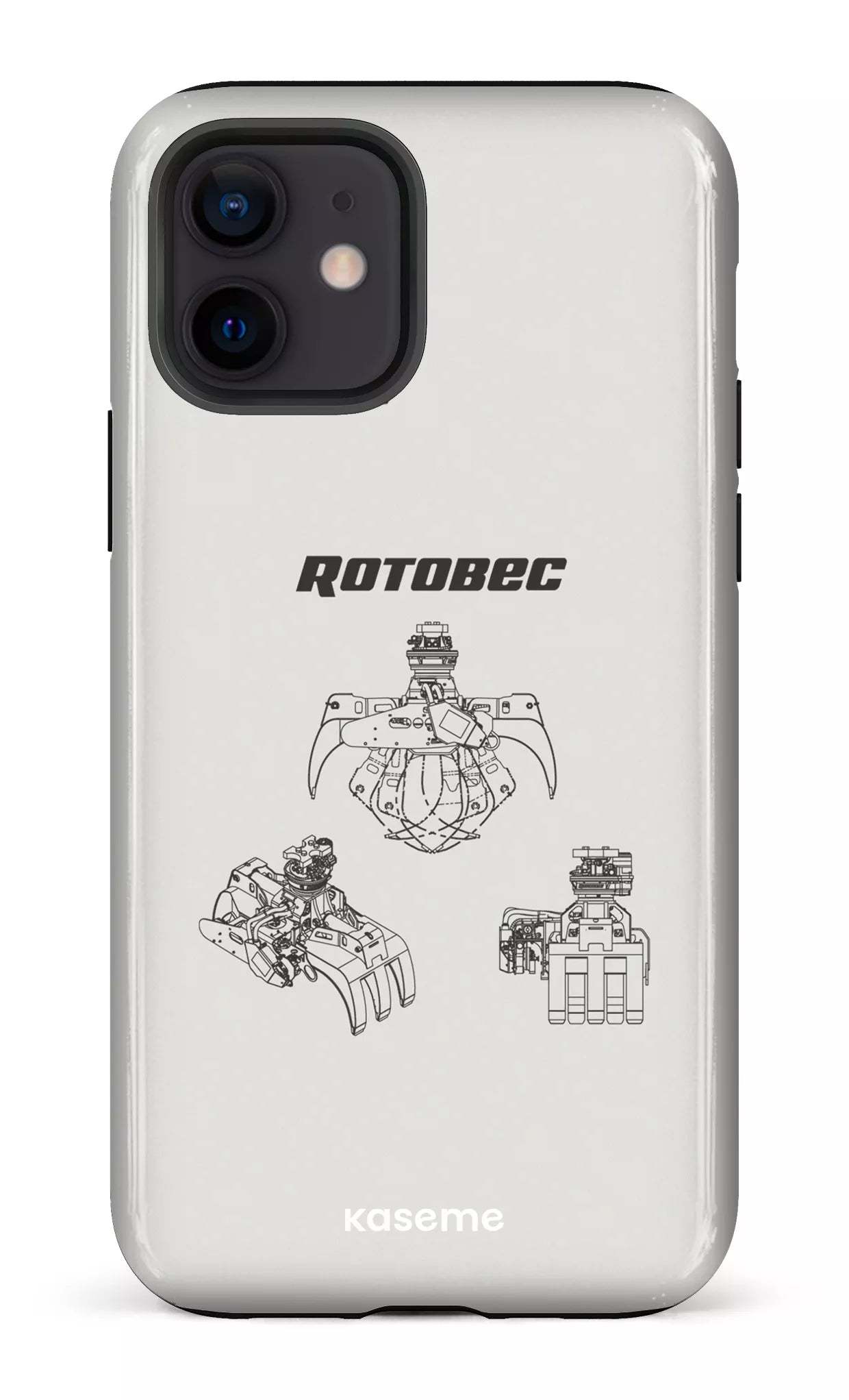 iPhone 12 Tough Rotobec Gris -