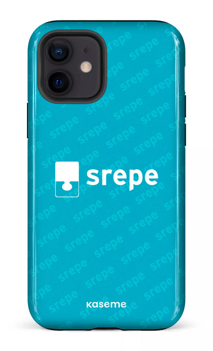 iPhone 12 Tough SREPE Pattern Turquoise -