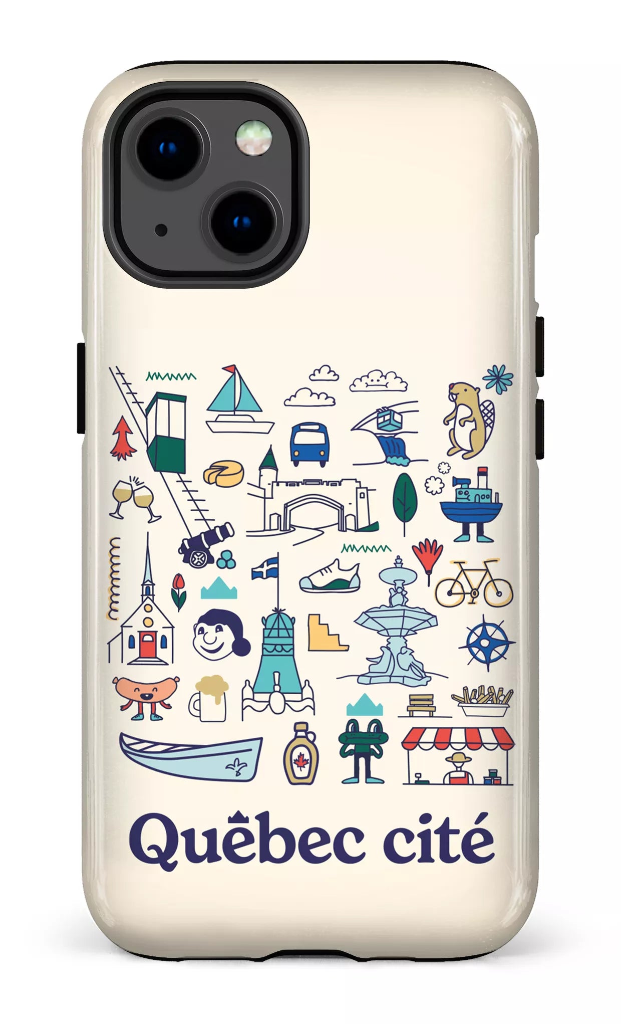 iPhone 13 MagSafe - Impact Case Québec illustré -