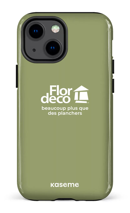 iPhone 13 Mini Tough Flordeco logo Sauge -
