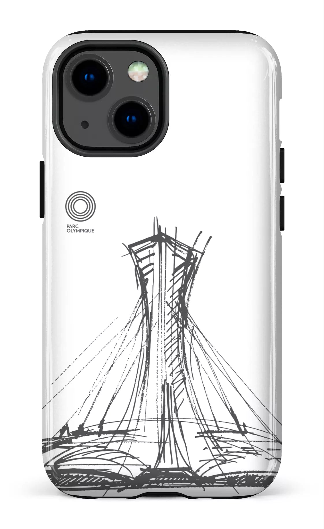 iPhone 13 Mini Tough Parc Olympique - Croquis Blanc -