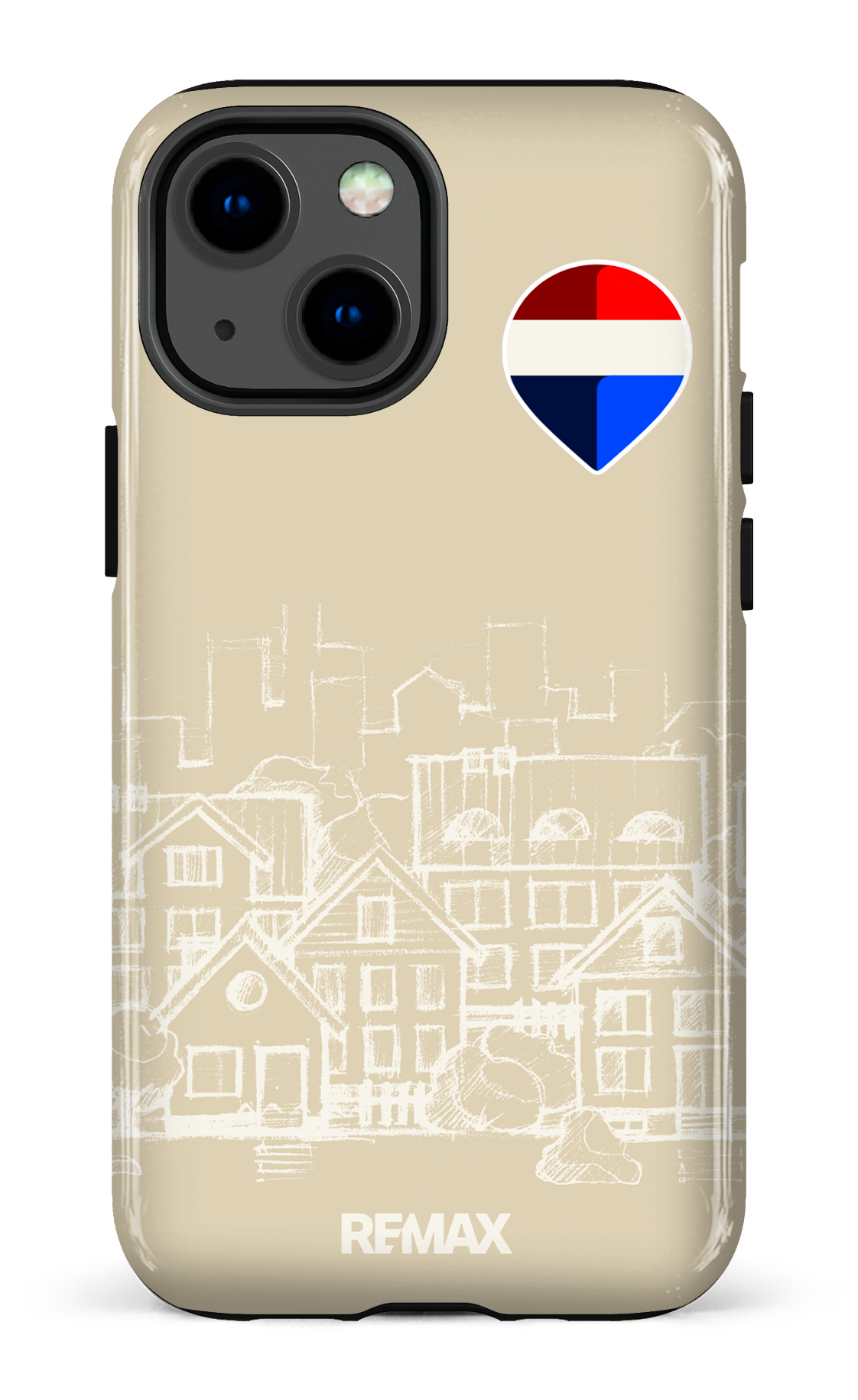iPhone 13 Mini Tough Remax Sketch Crème -