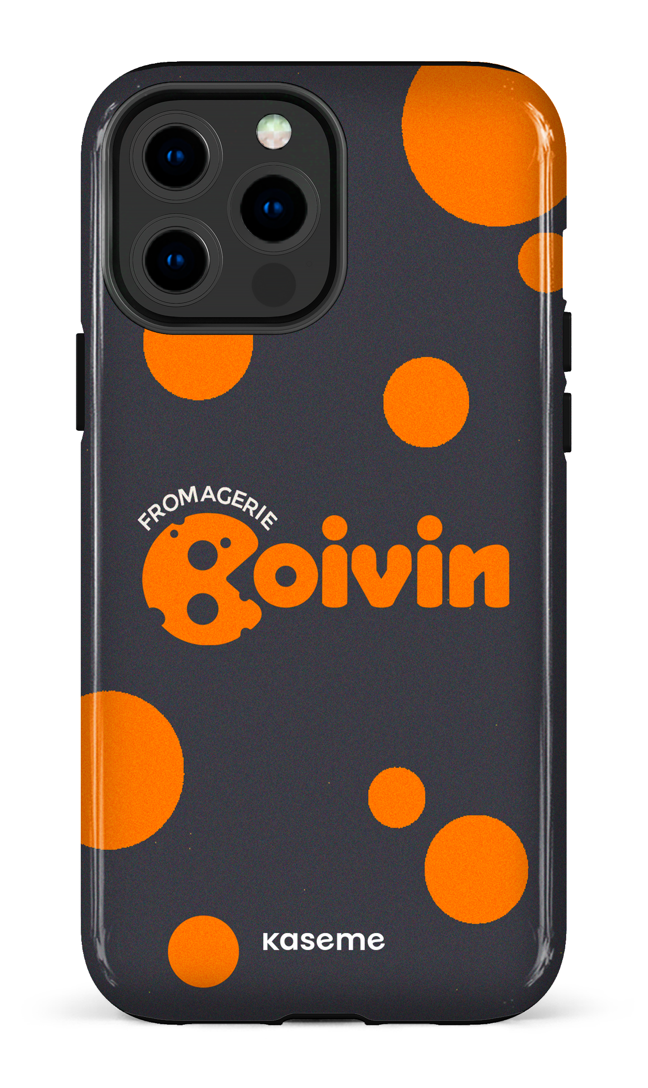 iPhone 13 Pro Max Tough Boivin Gris x Ronds -