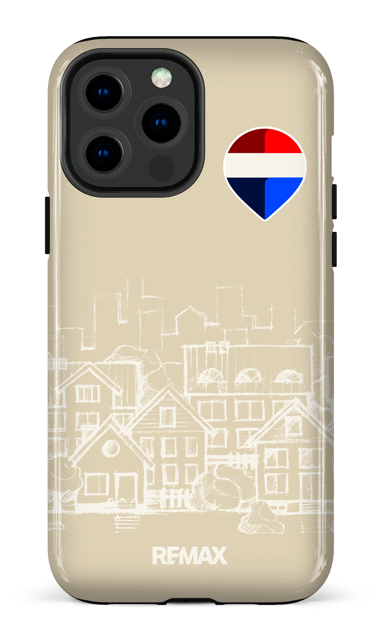 iPhone 13 Pro Max Tough Remax Sketch Crème -