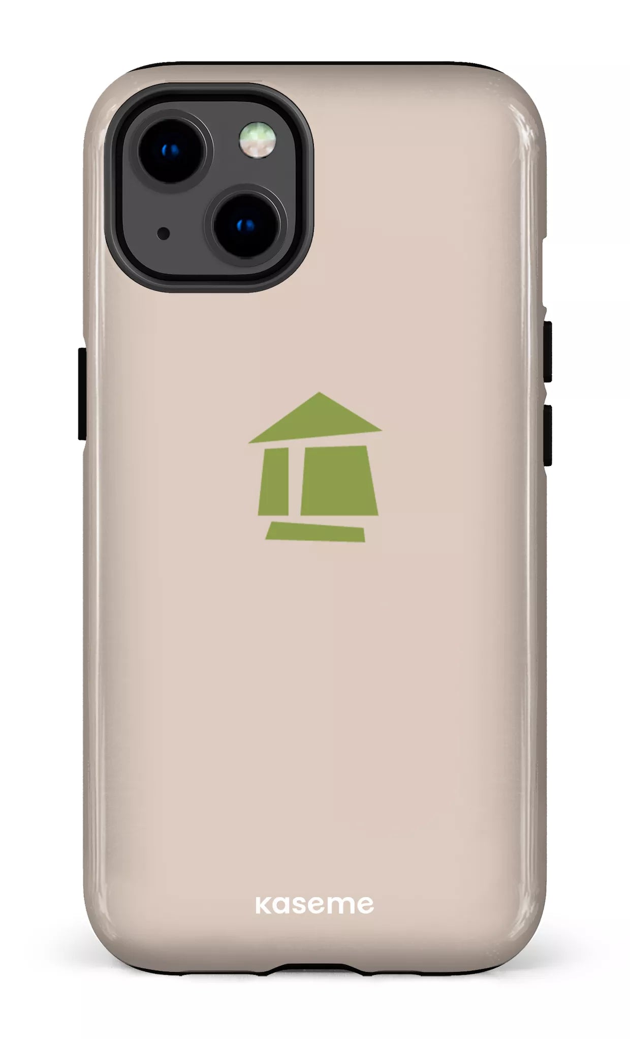 iPhone 13 Tough Flordeco logo grège -