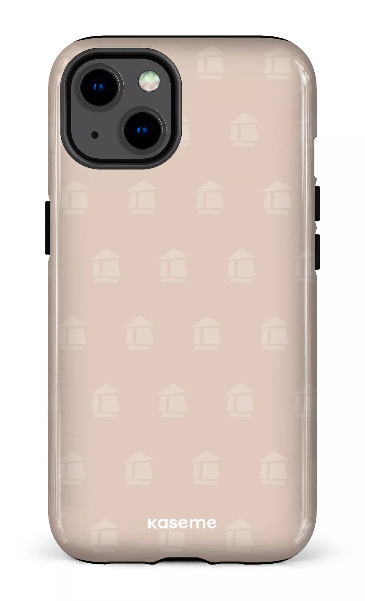 iPhone 13 Tough Flordeco motif grège -