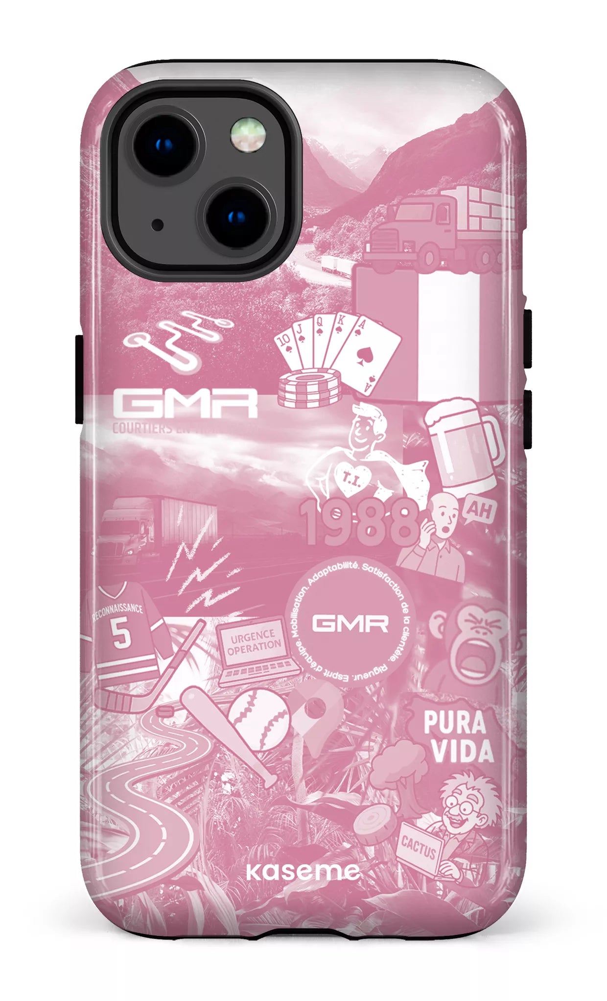 iPhone 13 Tough GMR Collage Rose -