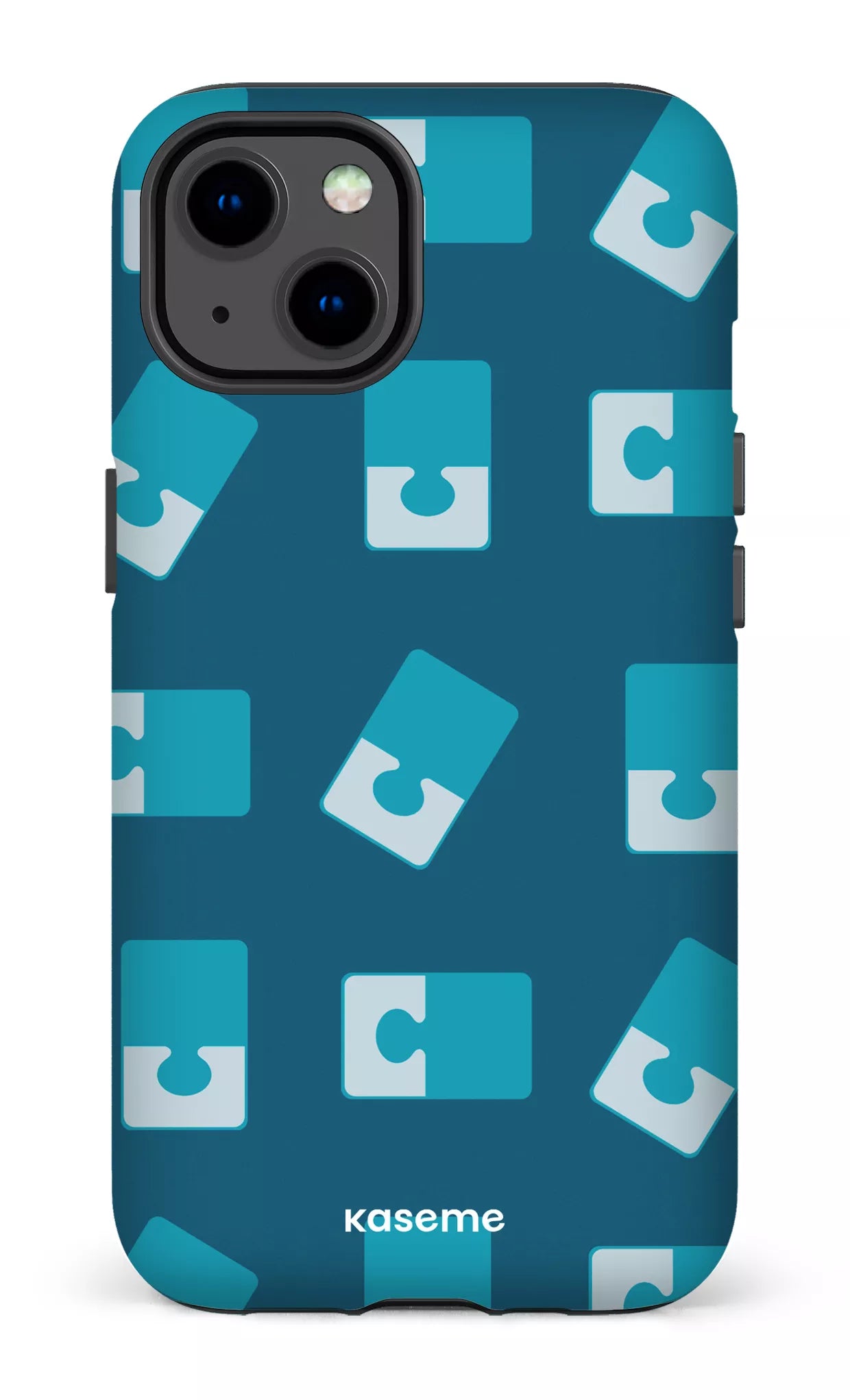iPhone 13 Tough Matte Casse-tête Bleu -