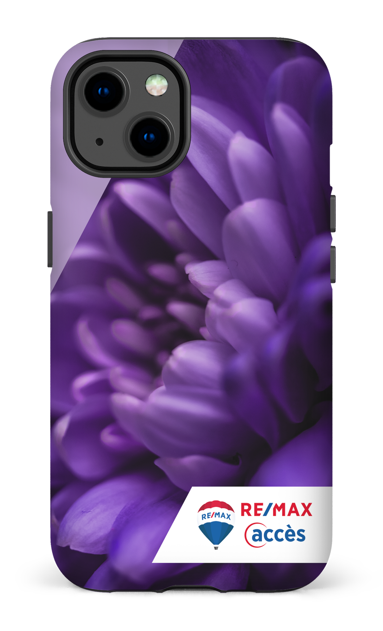 iPhone 13 Tough Matte Fleur gros plan -