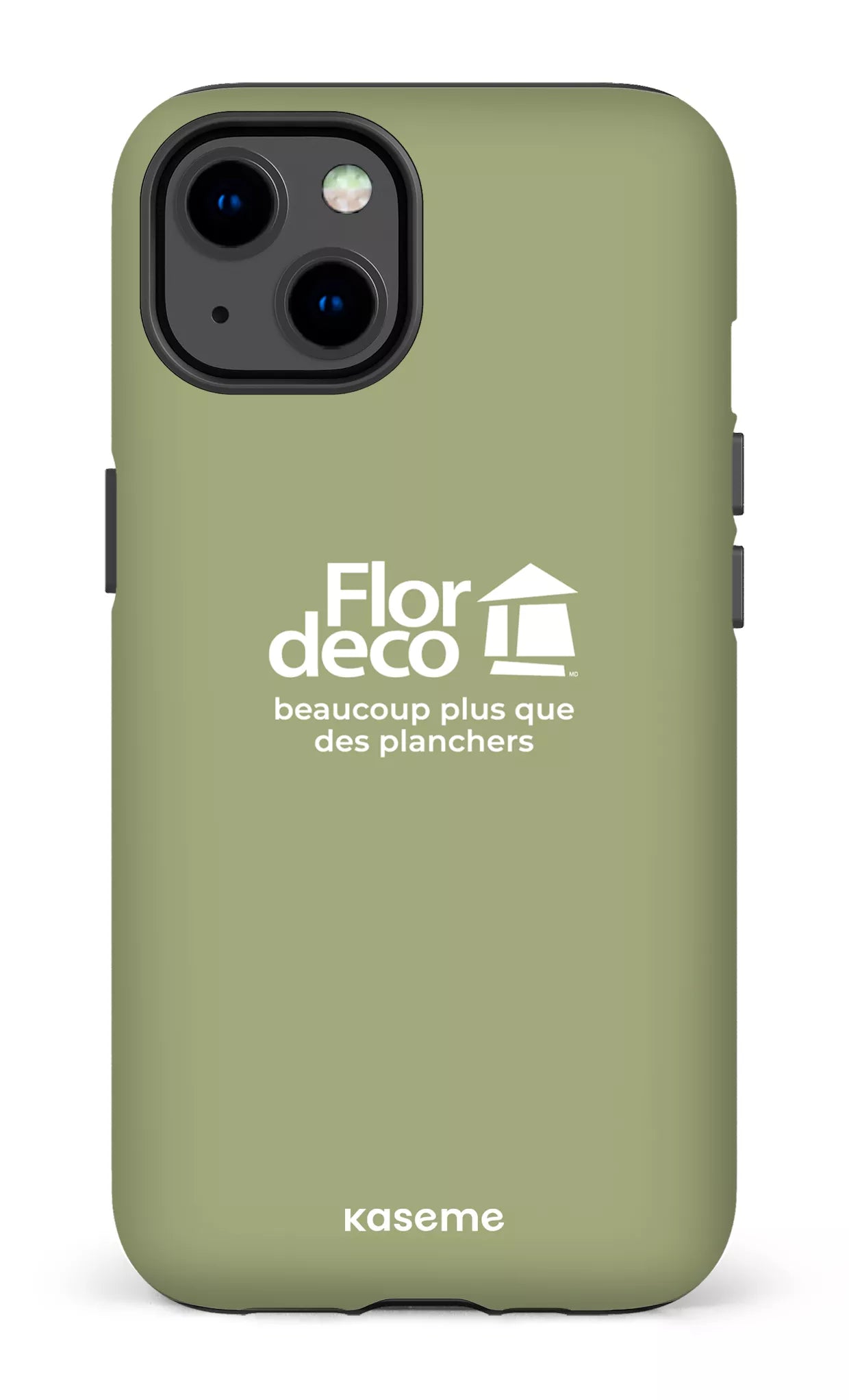 iPhone 13 Tough Matte Flordeco logo Sauge -