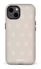 iPhone 13 Tough Matte Flordeco motif grège -