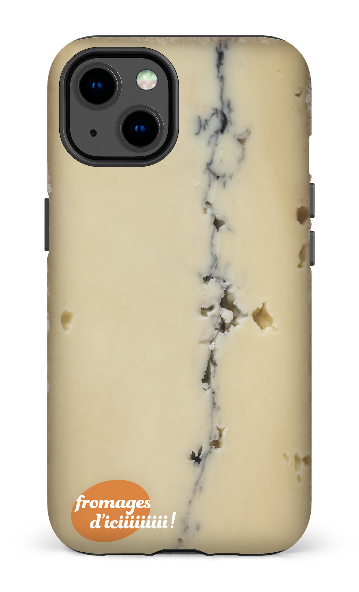 iPhone 13 Tough Matte Fromage Cendré Logo -