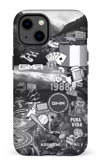 iPhone 13 Tough Matte GMR Collage Noir et Blanc -