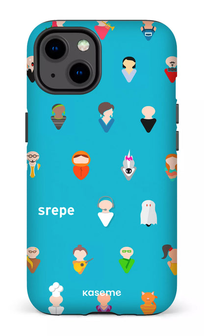 iPhone 13 Tough Matte Personnages Turquoise -