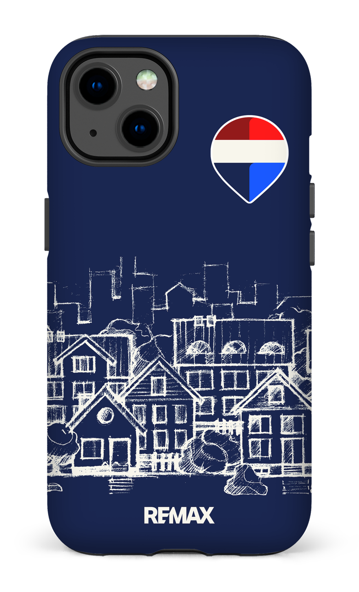 iPhone 13 Tough Matte Remax Sketch Bleu -