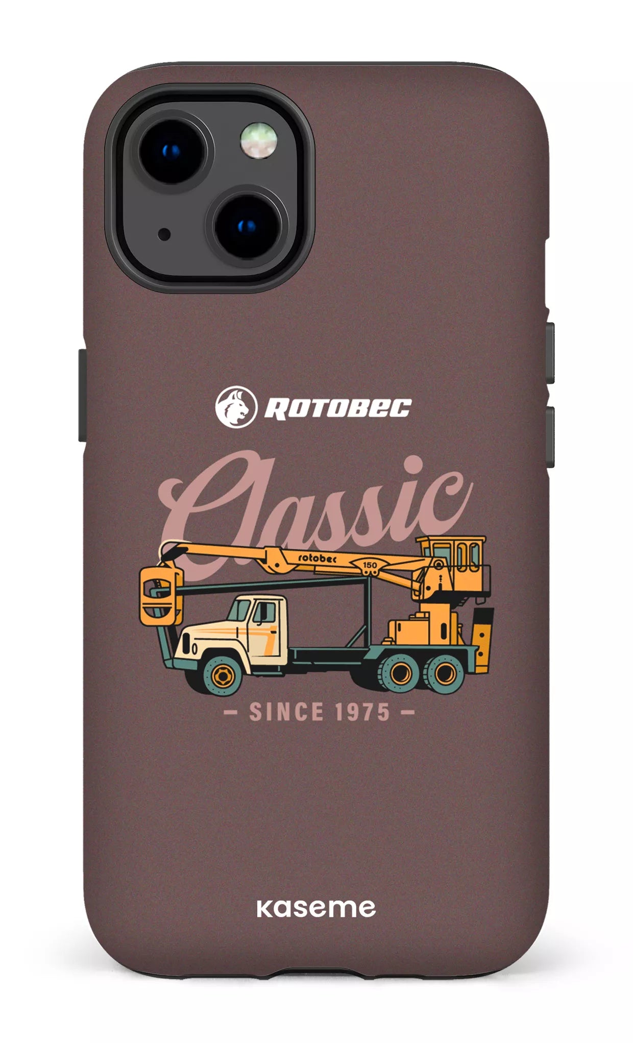 iPhone 13 Tough Matte Rotobec Brun "Classic" -