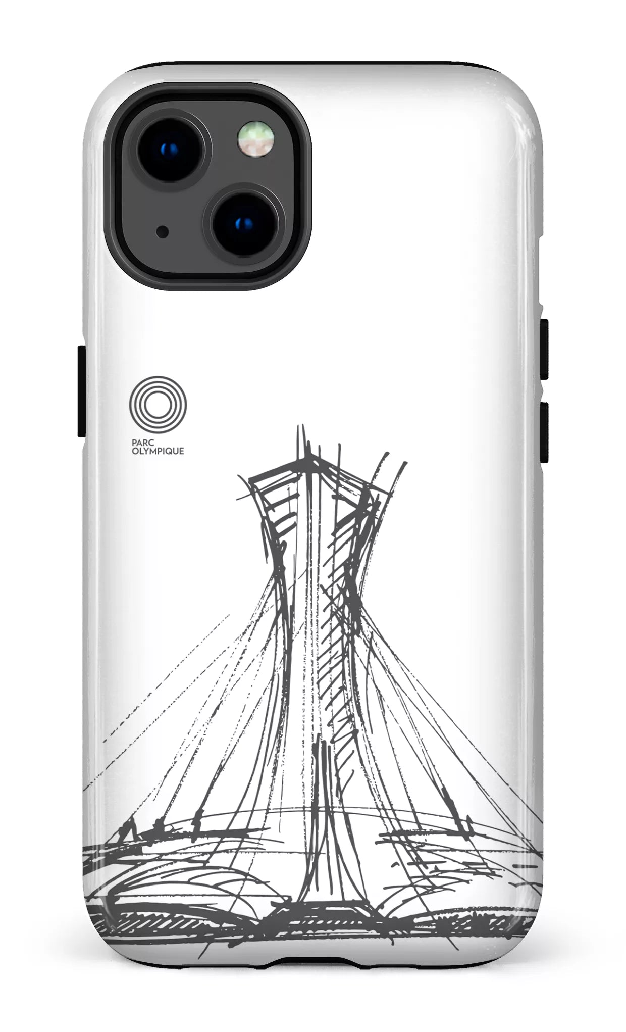 iPhone 13 Tough Parc Olympique - Croquis Blanc -