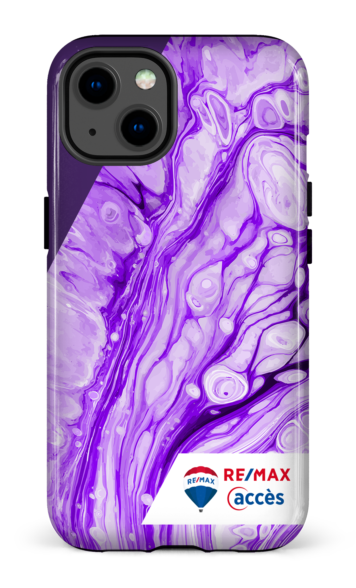 iPhone 13 Tough Peinture marbrée claire violette -