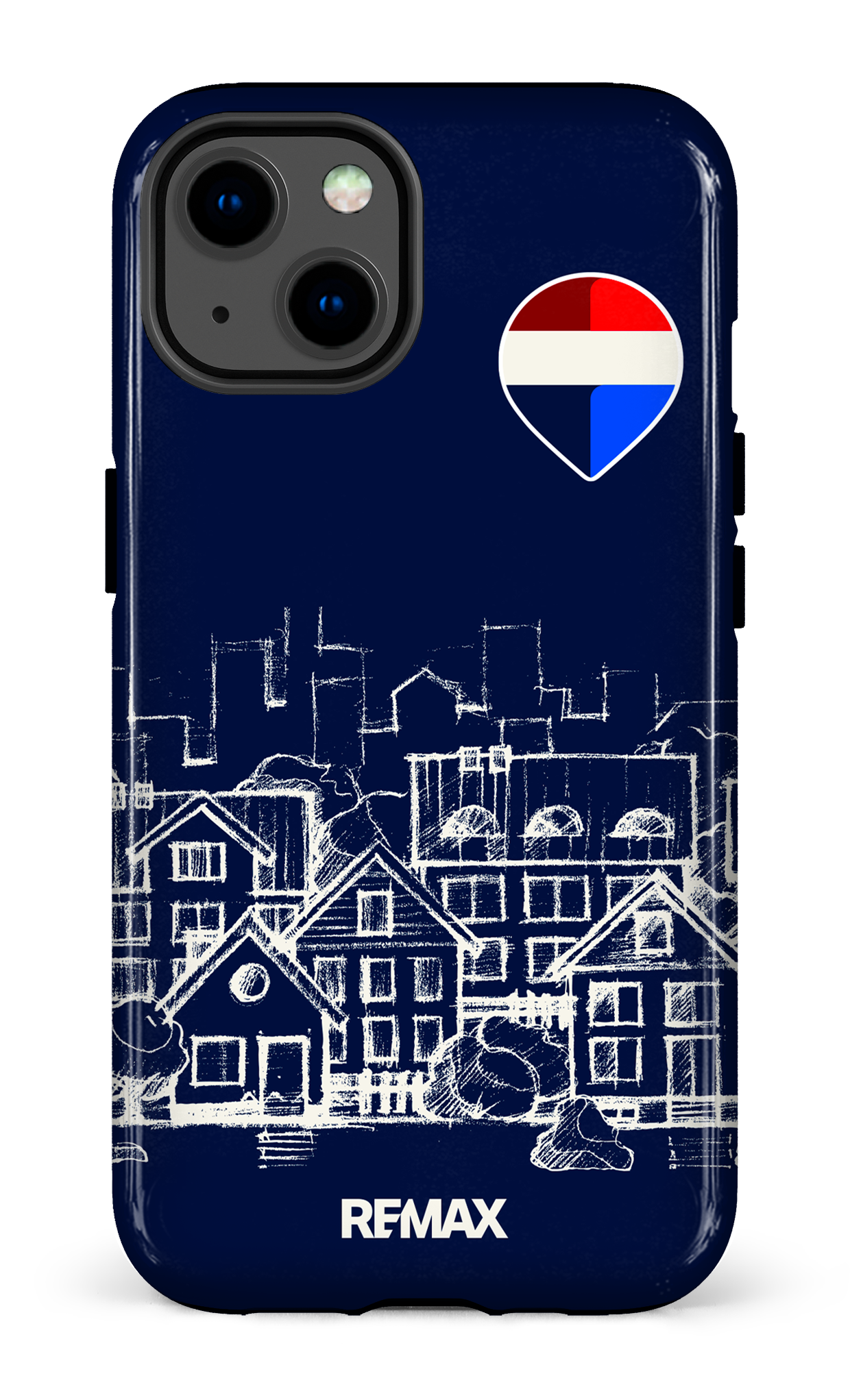 iPhone 13 Tough Remax Sketch Bleu -