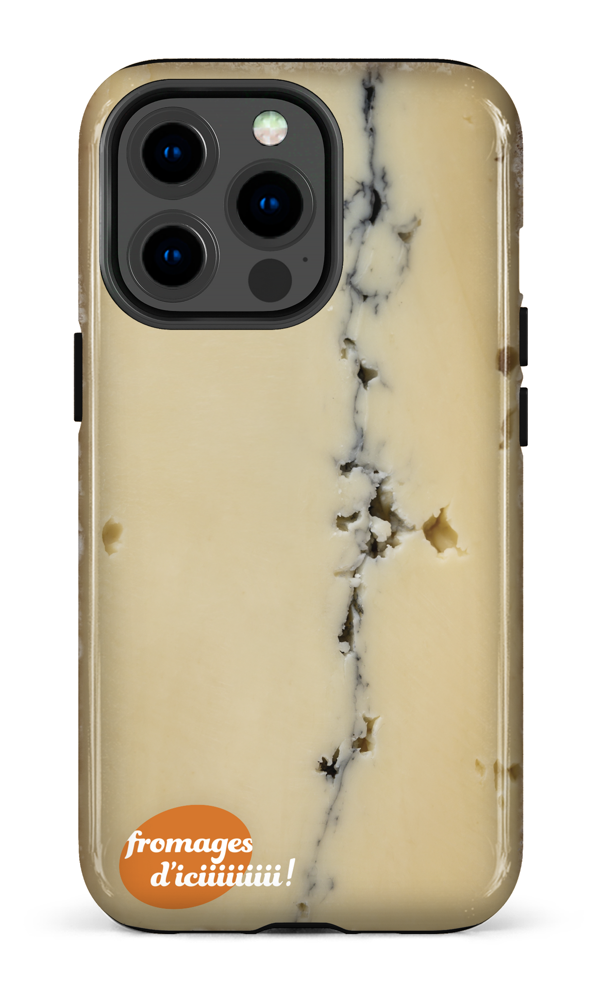 iPhone 13 pro Tough Fromage Cendré Logo -
