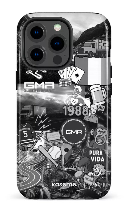 iPhone 13 pro Tough GMR Collage Noir et Blanc -