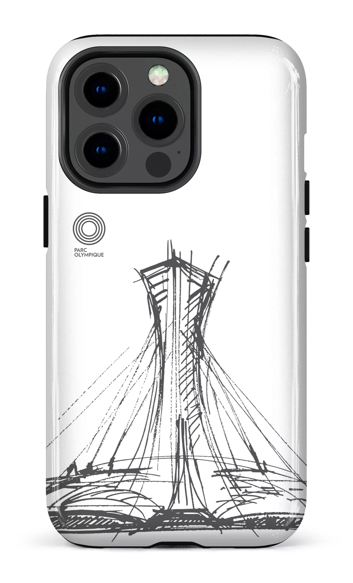 iPhone 13 pro Tough Parc Olympique - Croquis Blanc -
