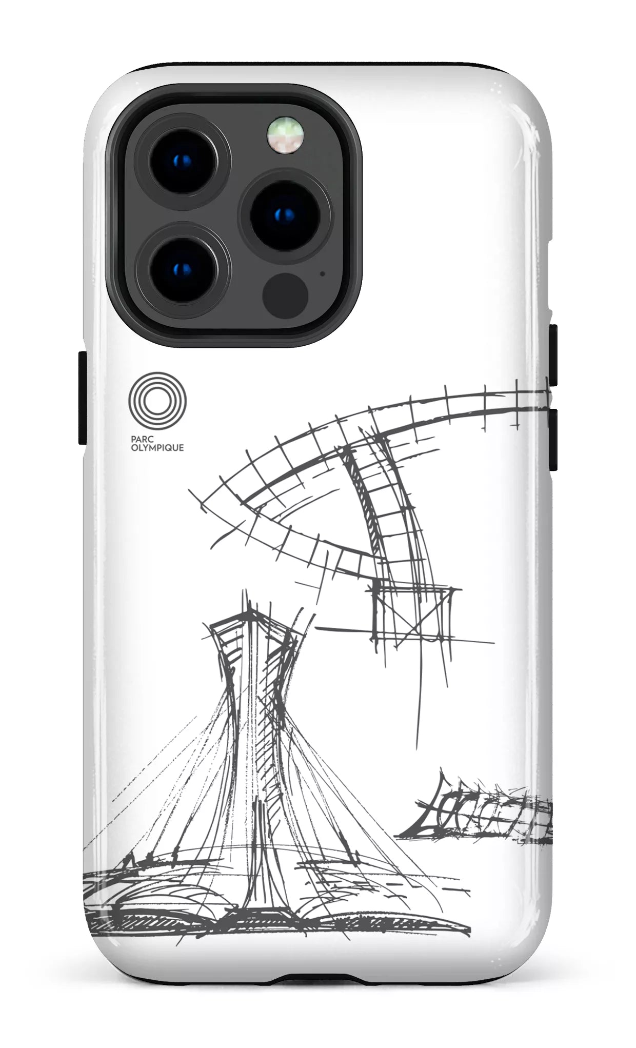 iPhone 13 pro Tough Parc Olympique - Croquis Plan Blanc -