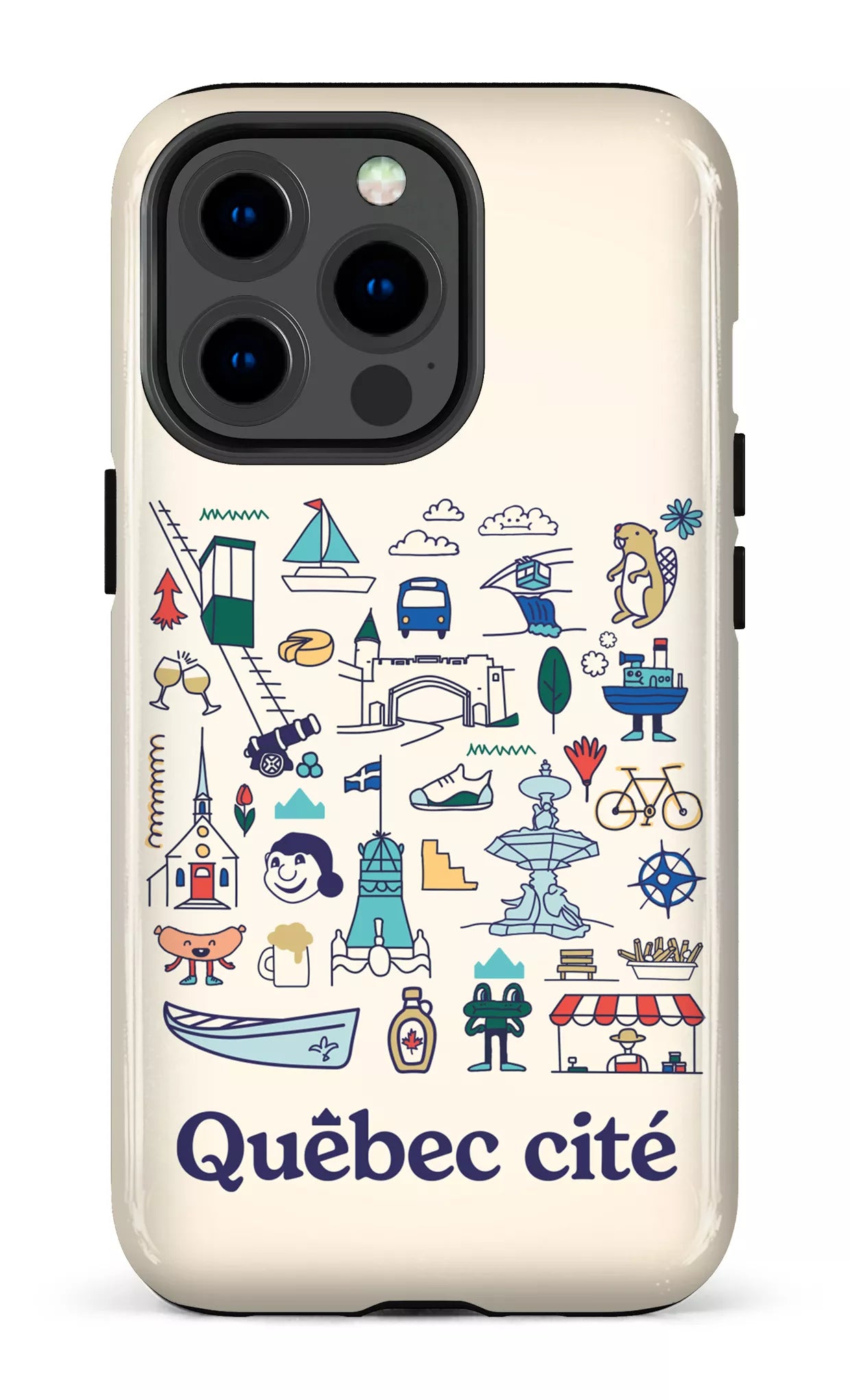 iPhone 13 pro Tough Québec illustré -