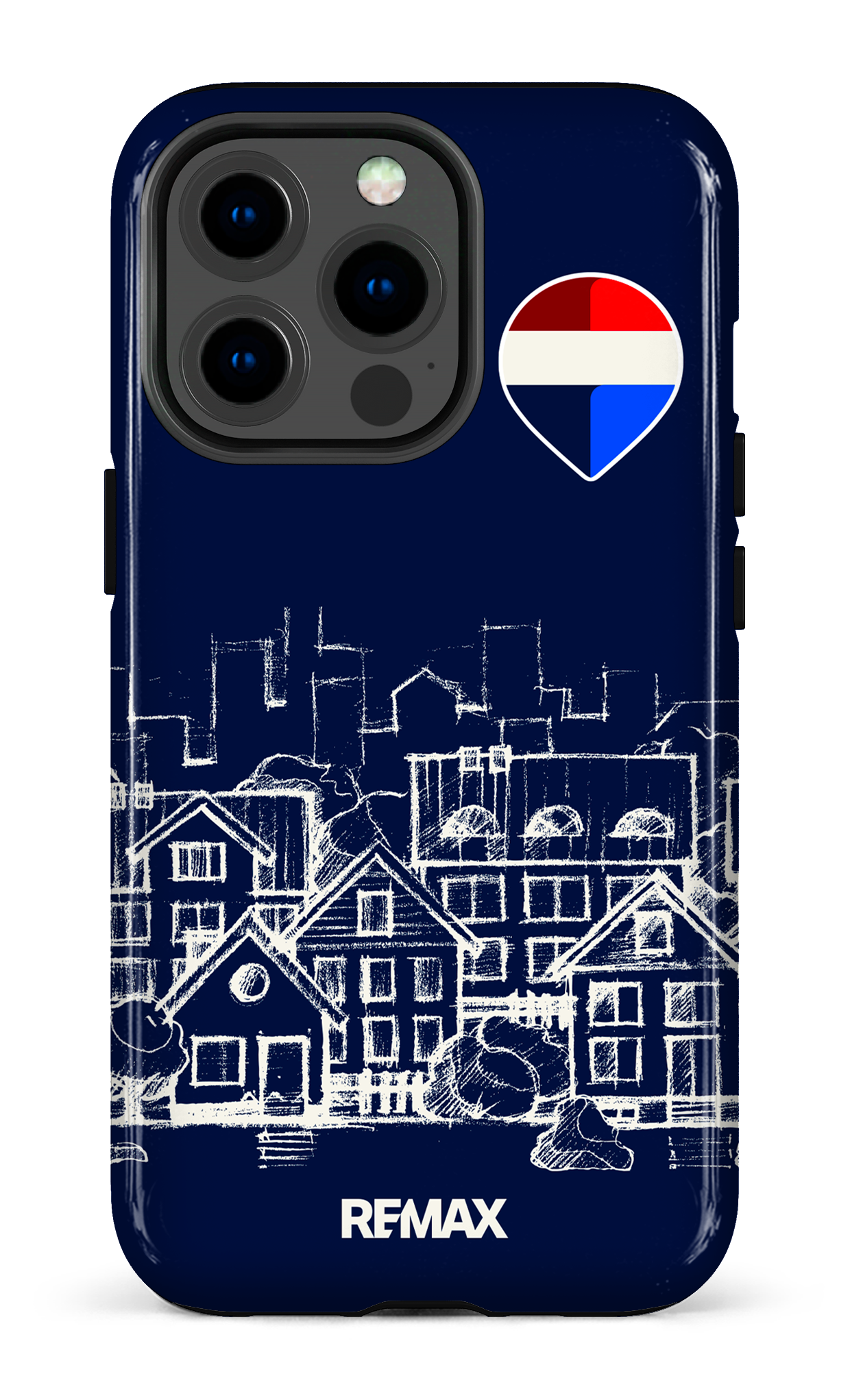 iPhone 13 pro Tough Remax Sketch Bleu -