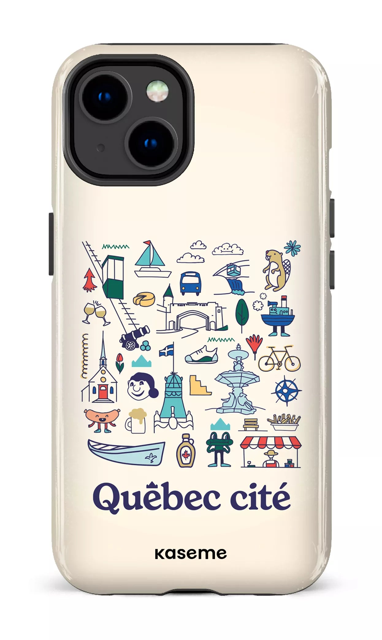 iPhone 14 MagSafe - Impact Case Québec illustré -
