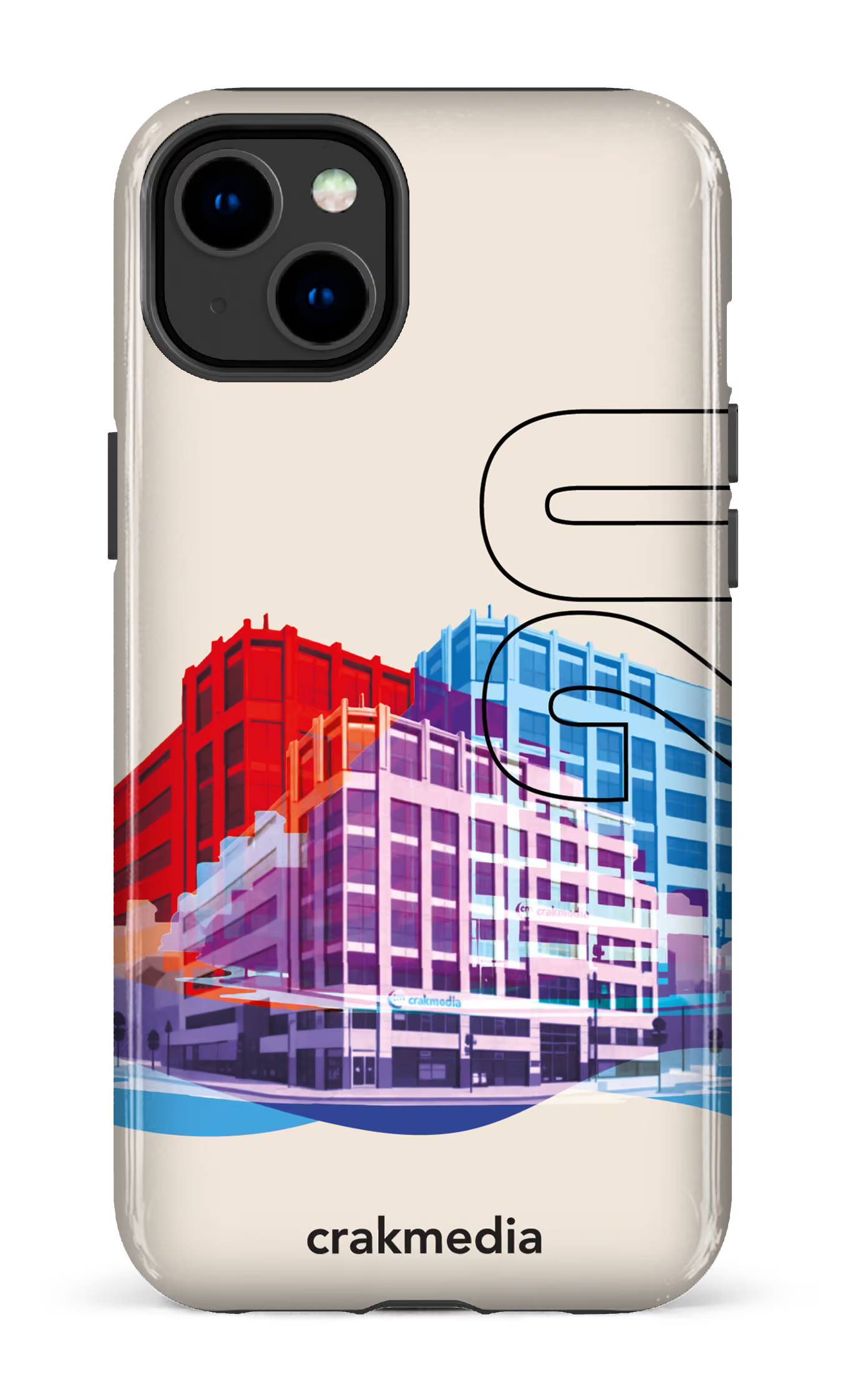 iPhone 14 Plus Tough Gloss Building Crakmedia -