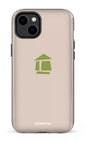 iPhone 14 Plus Tough Gloss Flordeco logo grège -
