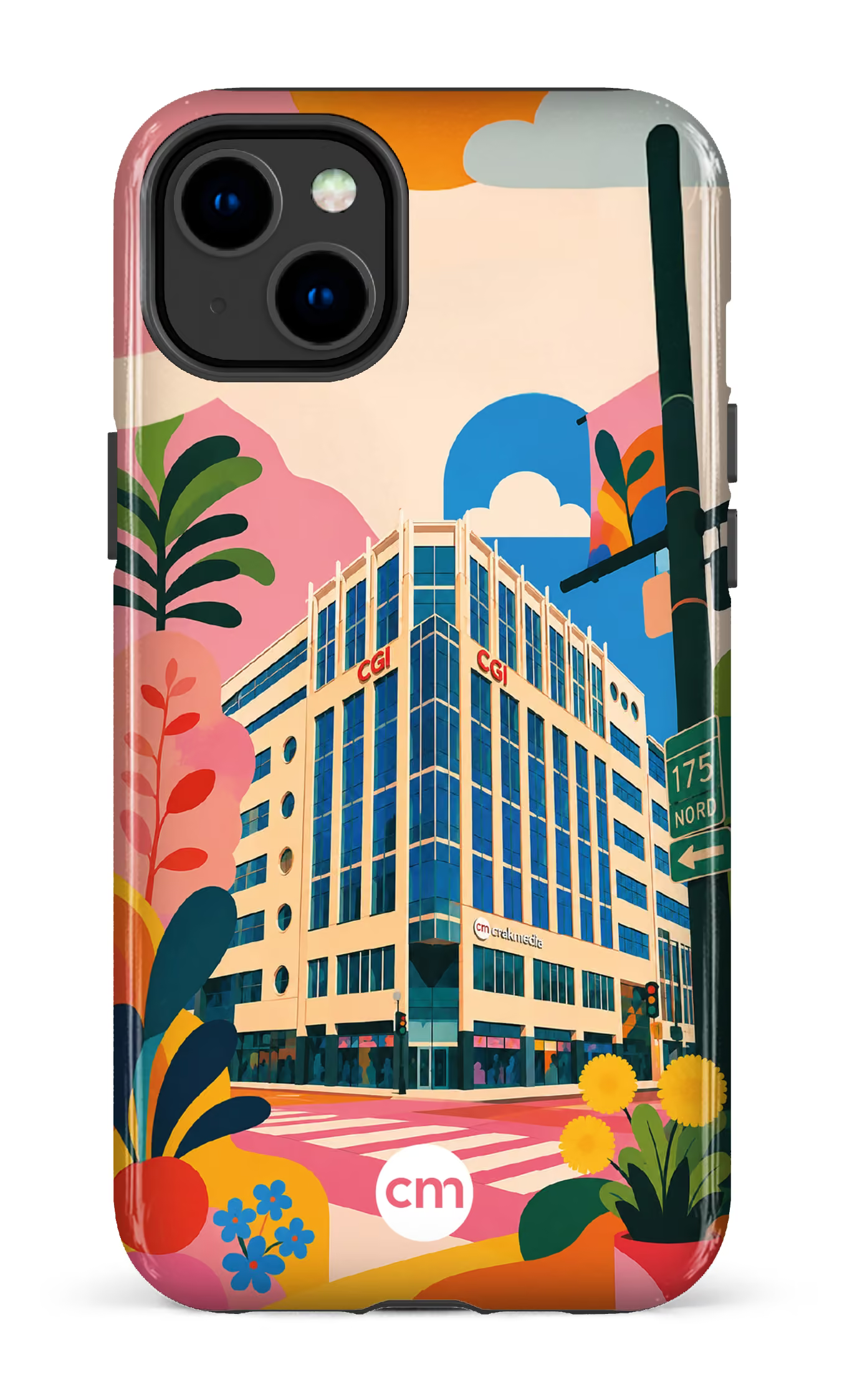 iPhone 14 Plus Tough Gloss Funky Building Crakmedia -